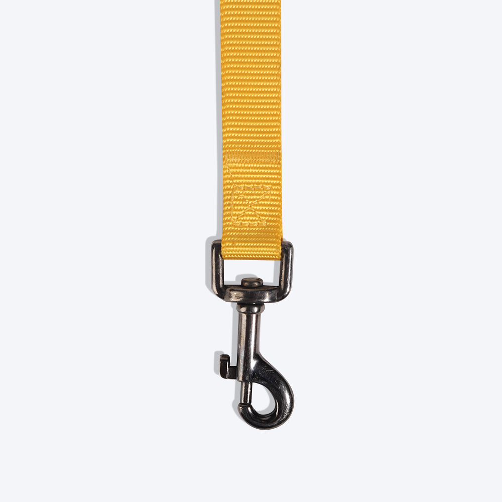 HUFT Essentials Nylon Dog Leash - Yellow - Heads Up For Tails