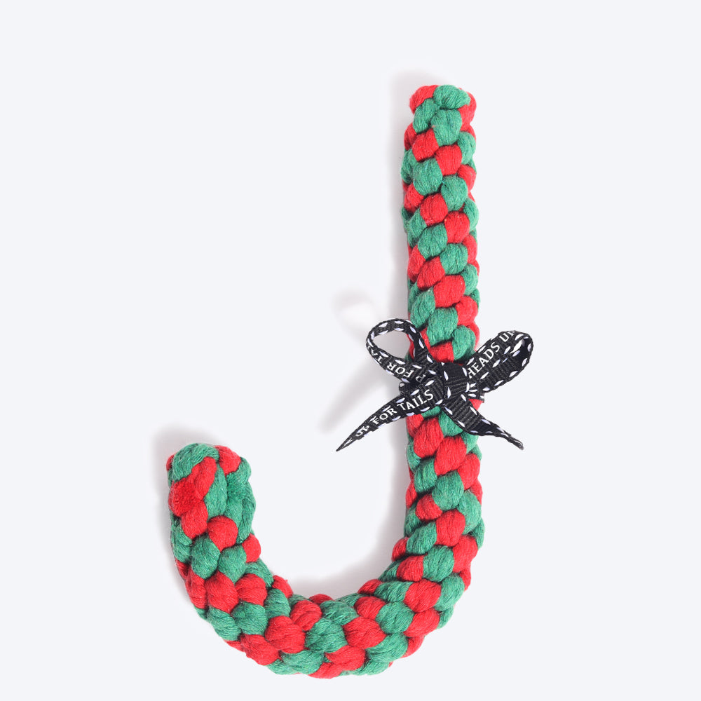 HUFT Happy Holidays Rope Dog Toy - Heads Up For Tails