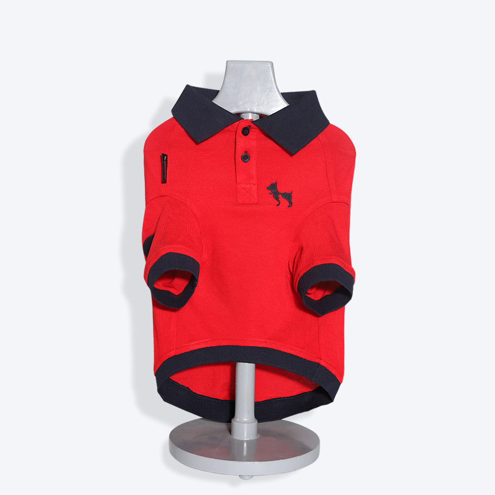 HUFT Polo T-Shirt For Dog - Red - Heads Up For Tails