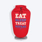 HUFT Eat Sleep Treat Repeat T-Shirt For Dog - Red - Heads Up For Tails