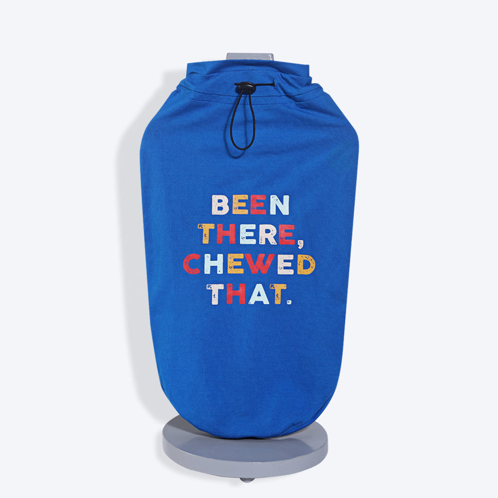 HUFT Been There Chewed That T-Shirt For Dogs - Blue - Heads Up For Tails