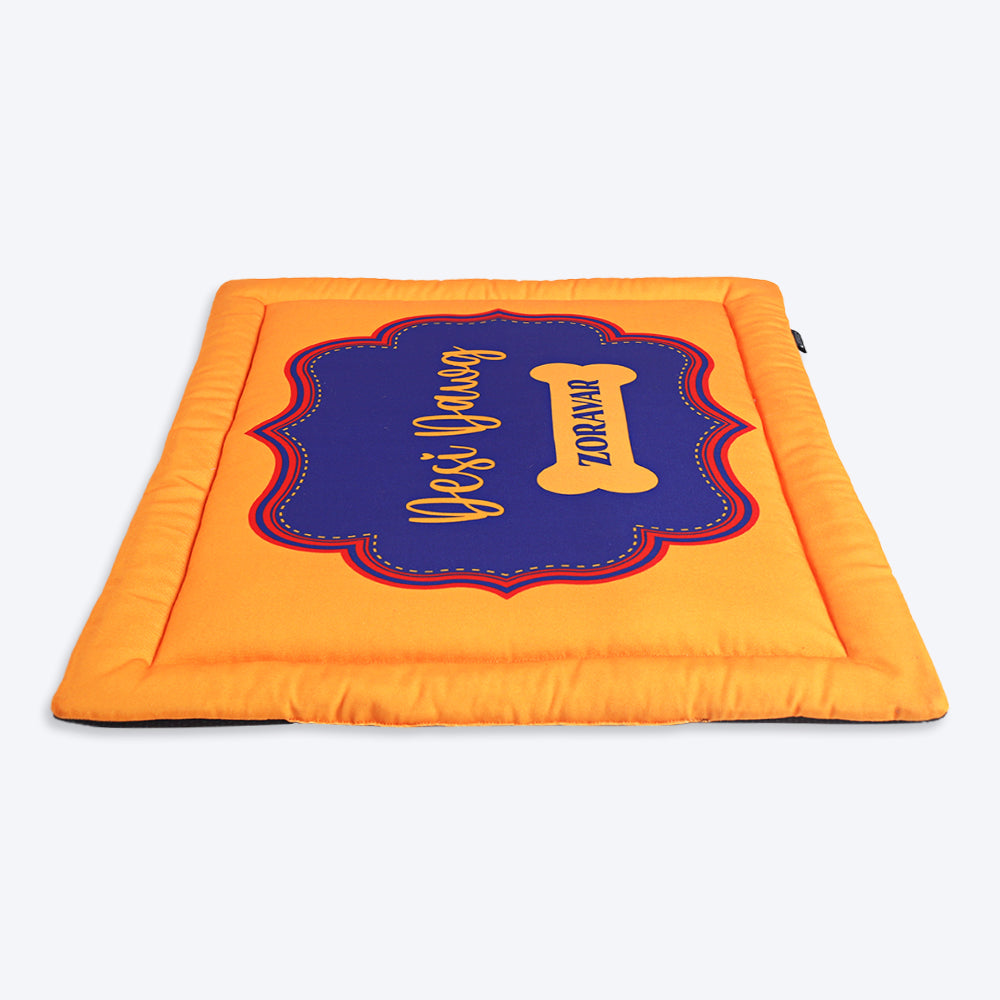HUFT Personalised Desi Dawg Dog Mat - Heads Up For Tails