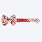 HUFT Personalised Sprinkled Stripes Fabric Collar With Free Bow Tie For Dogs - Heads Up For Tails