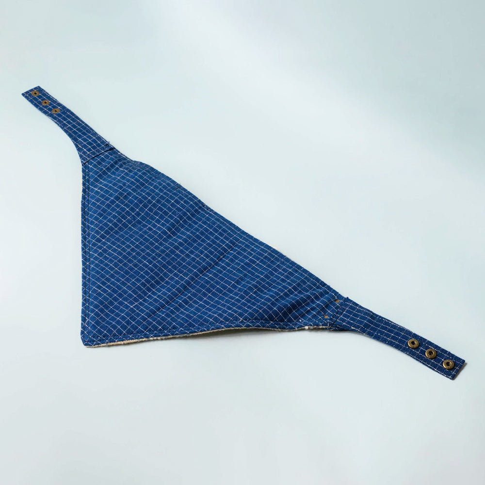 IndieGood Handloom 2 in 1 Bandana For Dog - Soft Weaves - M/L - Heads Up For Tails