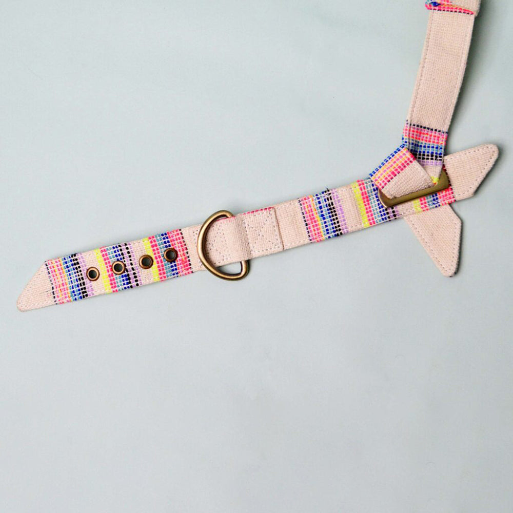 IndieGood Handloom Cotton Party Bow Tie Dog Collar - Playful - Heads Up For Tails