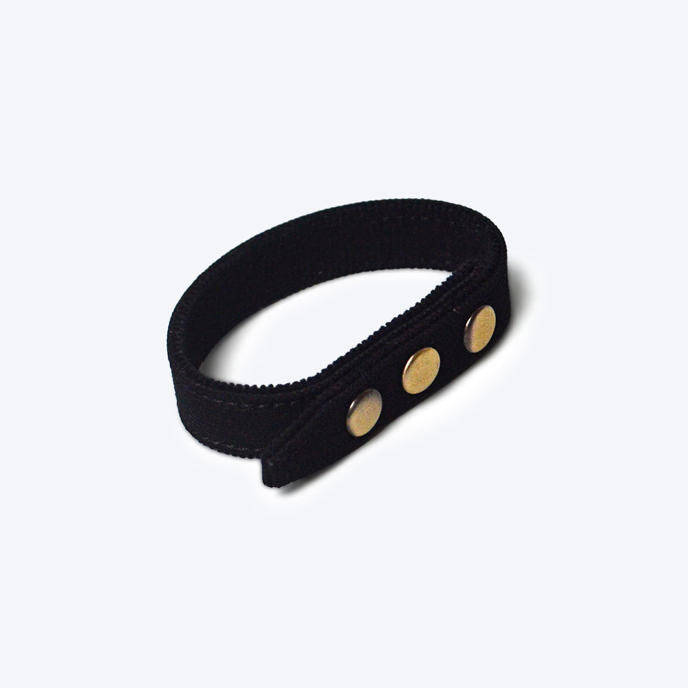 IndieGood Matching Corduroy Dog Collar & Bracelet Set For Humans - Black - Heads Up For Tails