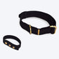 IndieGood Matching Corduroy Dog Collar & Bracelet Set For Humans - Black - Heads Up For Tails