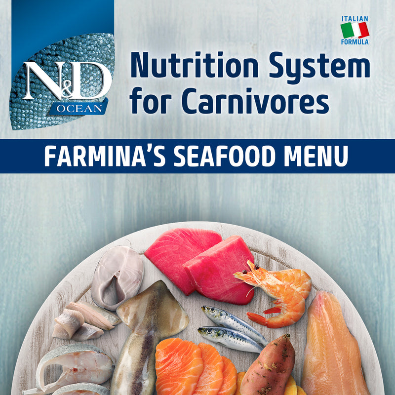Farmina N&D Ocean COD Pumpkin& Cantaloupe Melon Grain Free Puppy Dry Food - Mini Breed - Heads Up For Tails