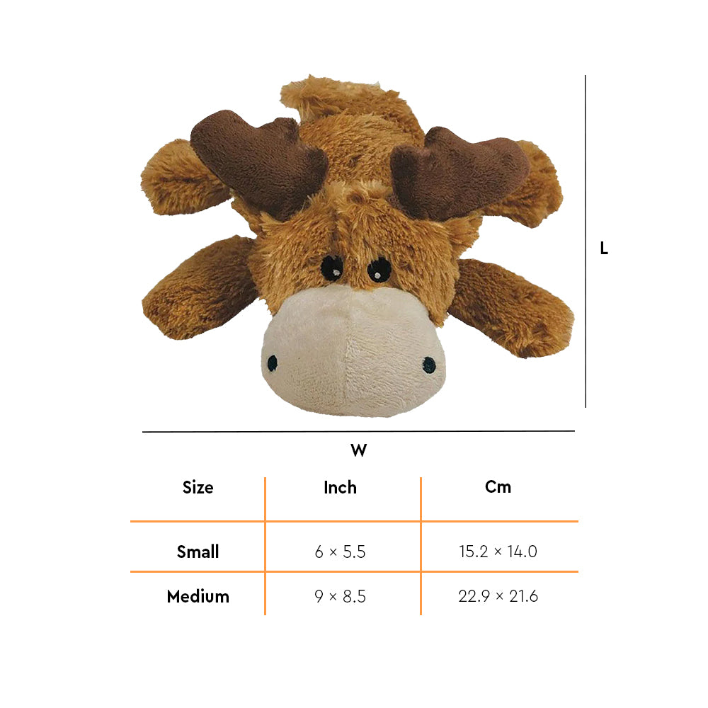 KONG Cozie Marvin Moose Plush Dog Toy - Heads Up For Tails