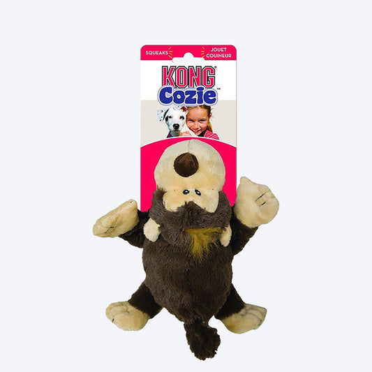 KONG Cozie Funky Monkey Plush Dog Toy - Heads Up For Tails