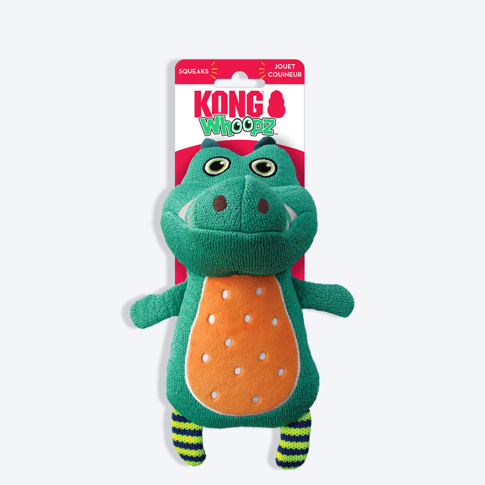 KONG Whoopz Gator Plush Dog Toy - Heads Up For Tails