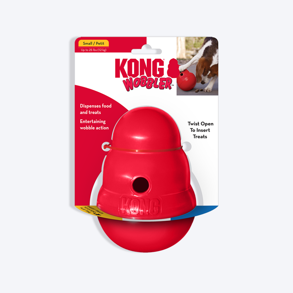 KONG Wobbler Interactive Dog Toy (In multiple sizes) - Heads Up For Tails