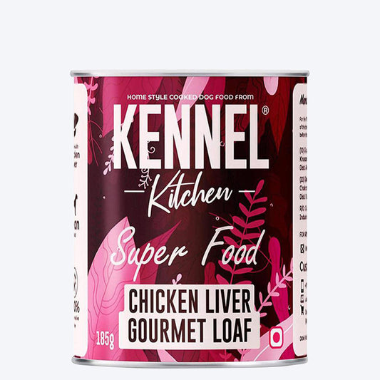 Kennel Kitchen Chicken Liver Gourmet Loaf Wet Dog Food (All Breeds & Ages) - 185 g - Heads Up For Tails