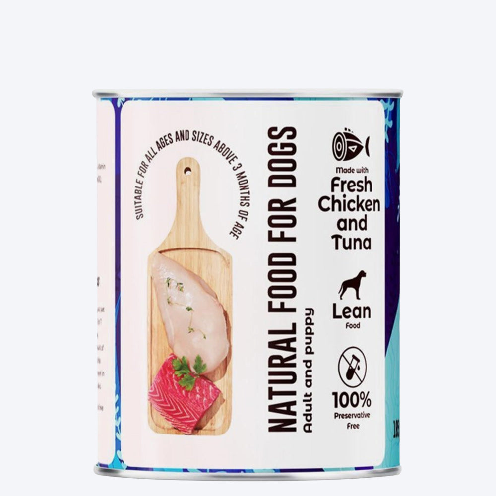 Kennel Kitchen Chicken & Tuna Gourmet Loaf Wet Dog Food (All Breeds & Ages) - 185 g - Heads Up For Tails