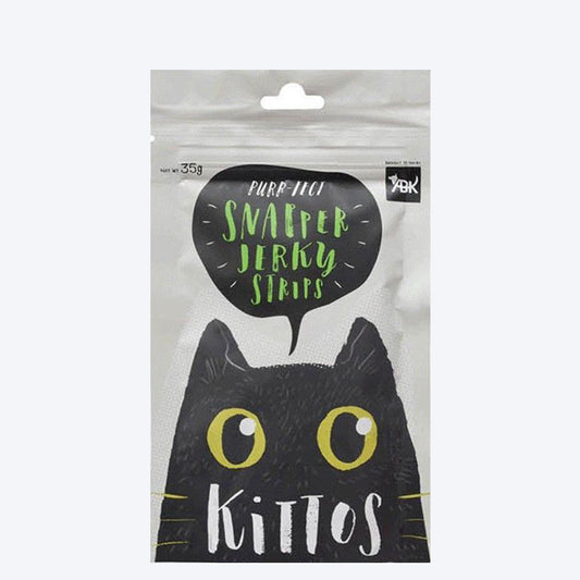 Kittos Purr-Fect Snapper Jerky Strips Cat Treats - 35 g1