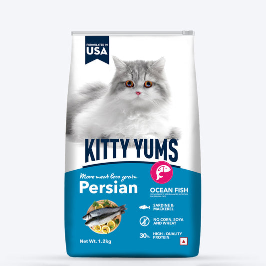 Kitty Yums Ocean Fish Persian Cat Dry Food - 1.2 kg - Heads Up For Tails