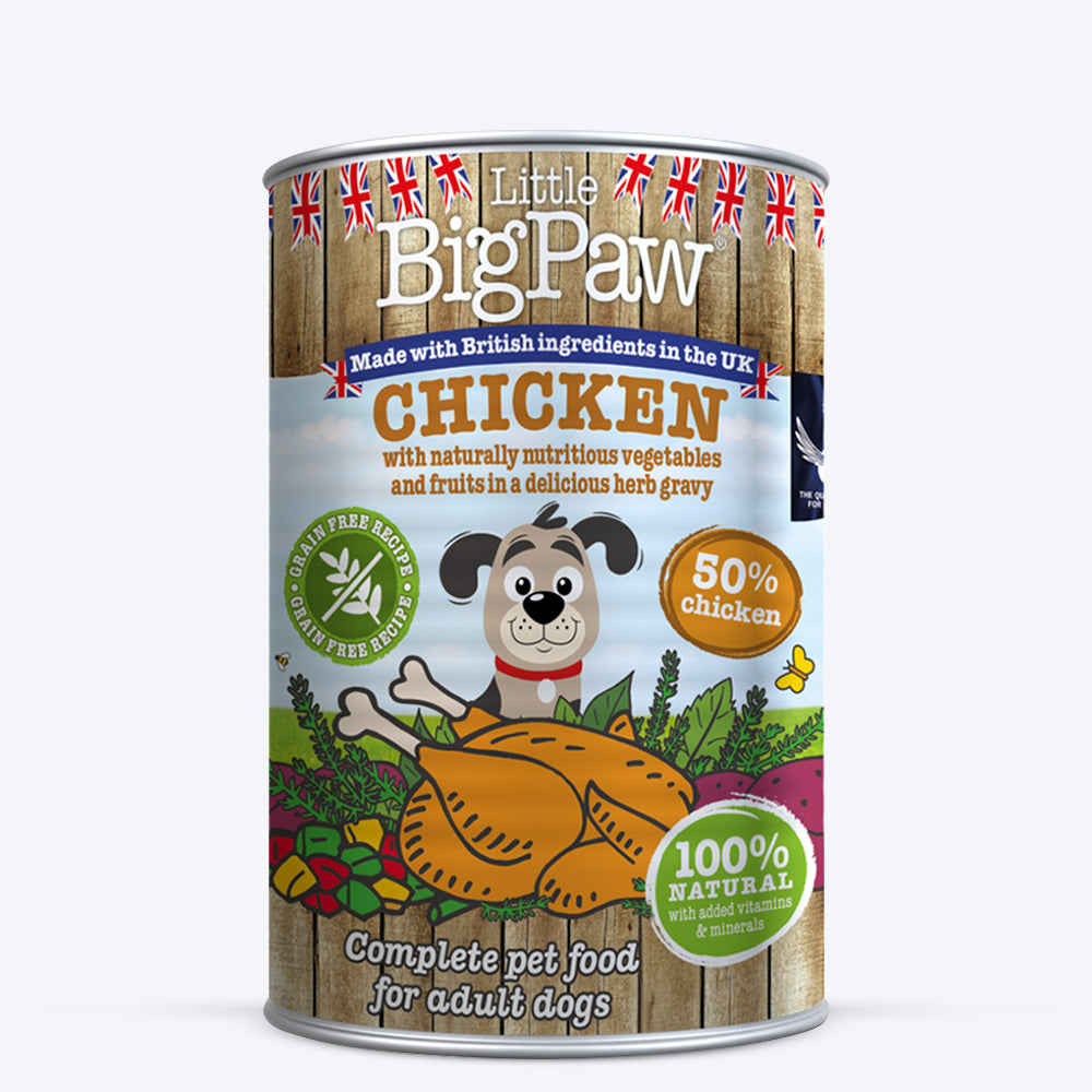 Little BigPaw Chicken with Green Beans, Mixed Peppers and Sweet Potato in a Rich Herb Gravy Wet Dog Food - 390 g