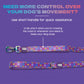 Dash Dog Circle Printed Leash - Violet & Red - Heads Up For Tails