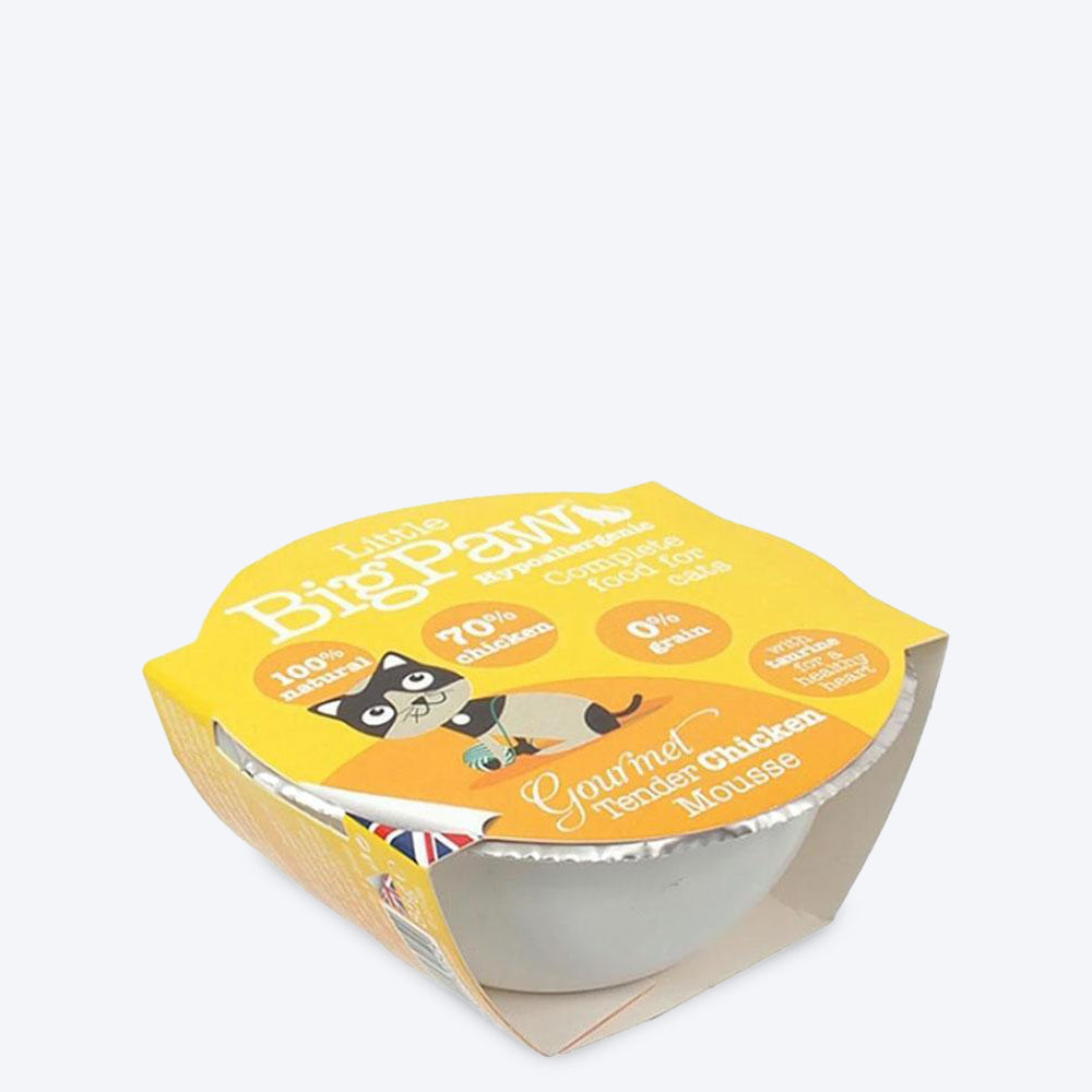 Little BigPaw Chicken Mousse (Gourmet Tender) Wet Adult Cat Food - 85 g - Heads Up For Tails