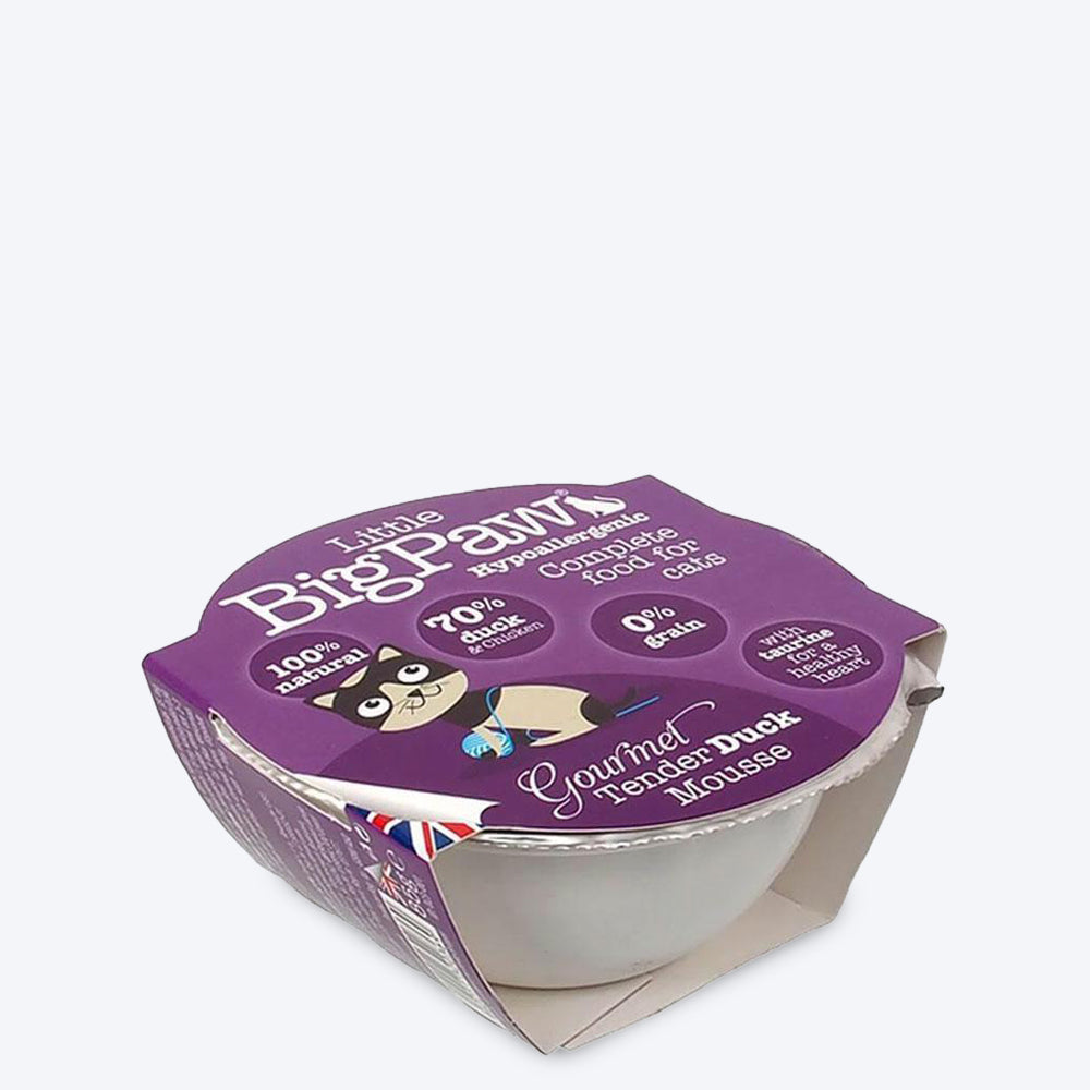 Little BigPaw Duck Mousse Wet Cat Food (Gourmet Tender) - 85 g - Heads Up For Tails