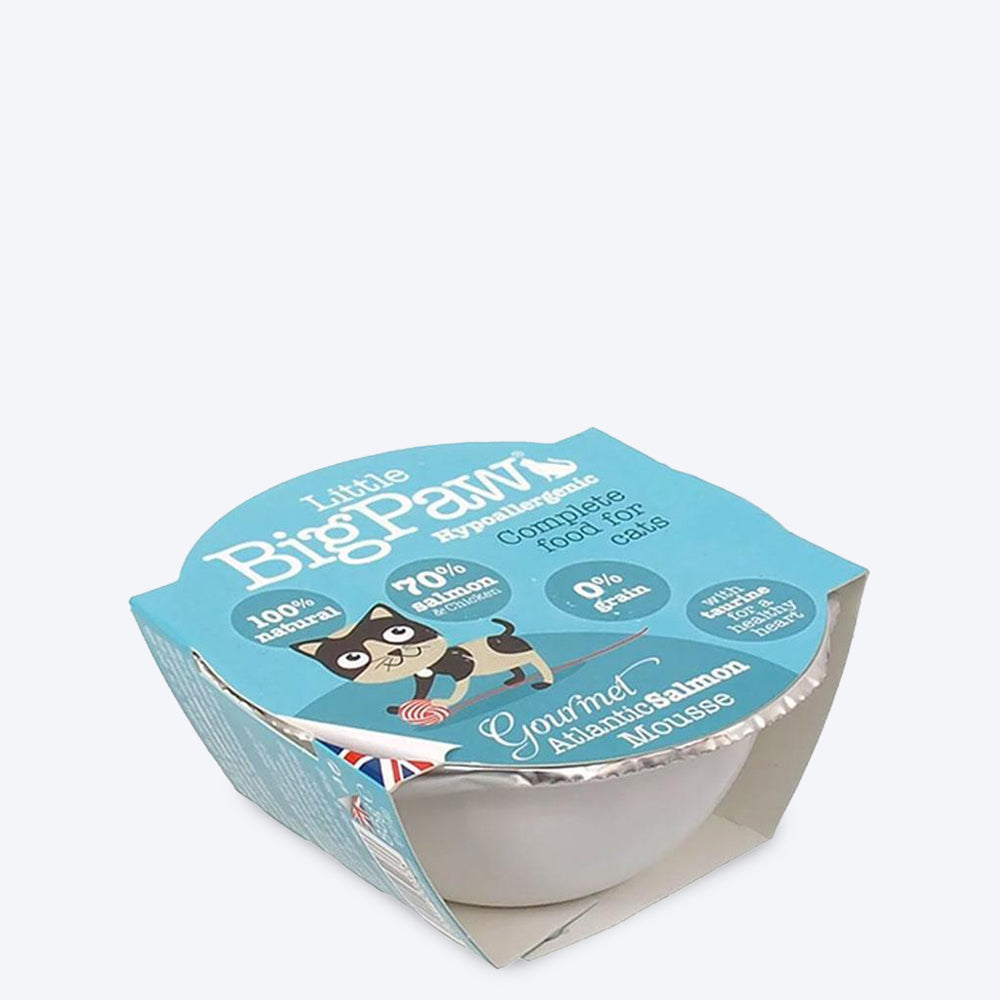 Little BigPaw Gourmet Atlantic Salmon Mousse Wet Cat Food - 85 g - Heads Up For Tails