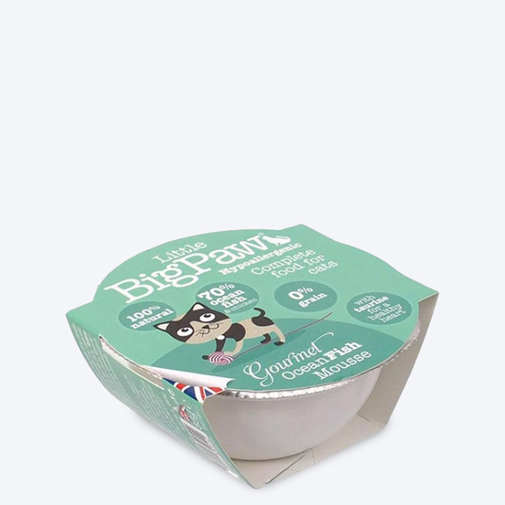 Little BigPaw Gourmet Ocean Fish Mousse Wet Cat Food - 85 g - Heads Up For Tails