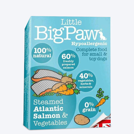 Little BigPaw Steamed Atlantic Salmon & Vegetables Terrine Wet Dog Food - 150 g - Heads Up For Tails