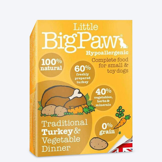 Little BigPaw Traditional Turkey & Vegetable Dinner Mini Breed Wet Dog Food - 150 g - Heads Up For Tails