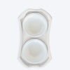 M-PETS Combi Double Bowl For Pets - Off White - Heads Up For Tails