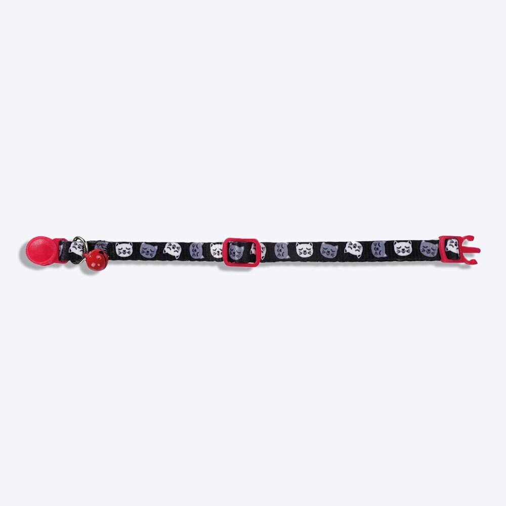 M-Pets Zany Cat Eco Collar - Red & Black - Heads Up For Tails