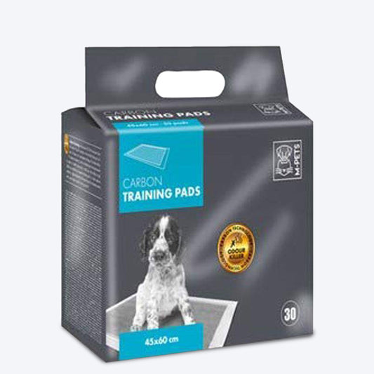 M-Pets Carbon Training Dog Pads Grey - 30 Pcs (45cm x 60cm) - Heads Up For Tails