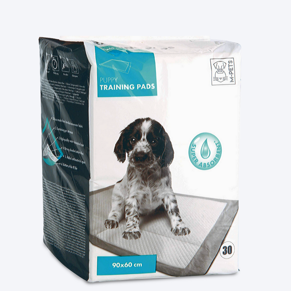 M-Pets Puppy Training Pads - 30 Pcs - White - Heads Up For Tails