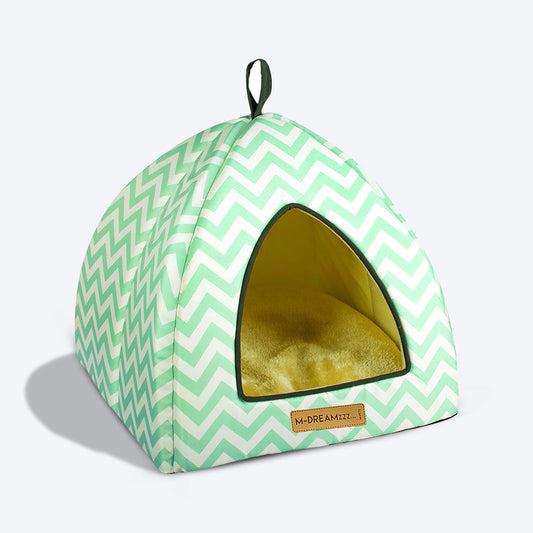 M-Pets Tasmania Tipi Green Cat Bed - Heads Up For Tails