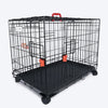M-Pets Voyager Wire Crate with 2 Doors and Wheels - Heads Up For Tails