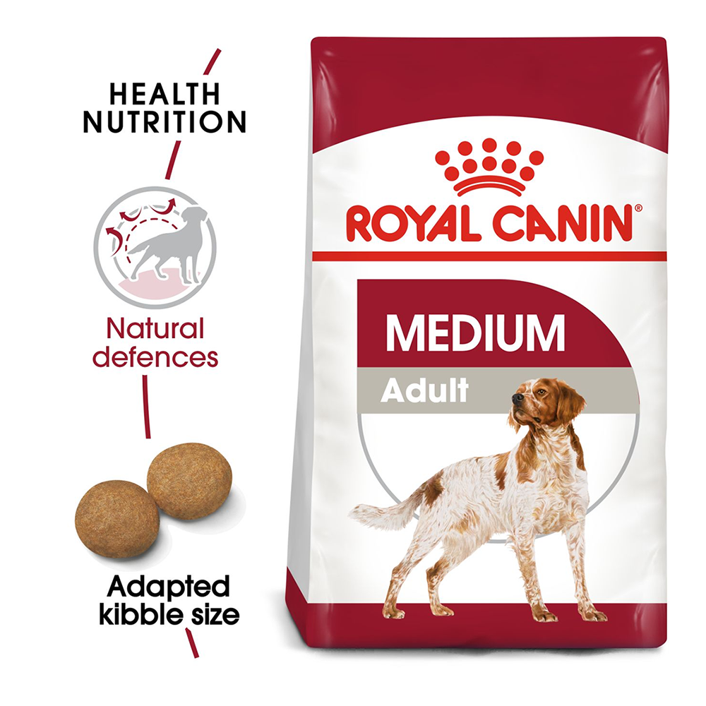 Royal Canin Medium Adult Dry Dog Food Heads Up For Tails