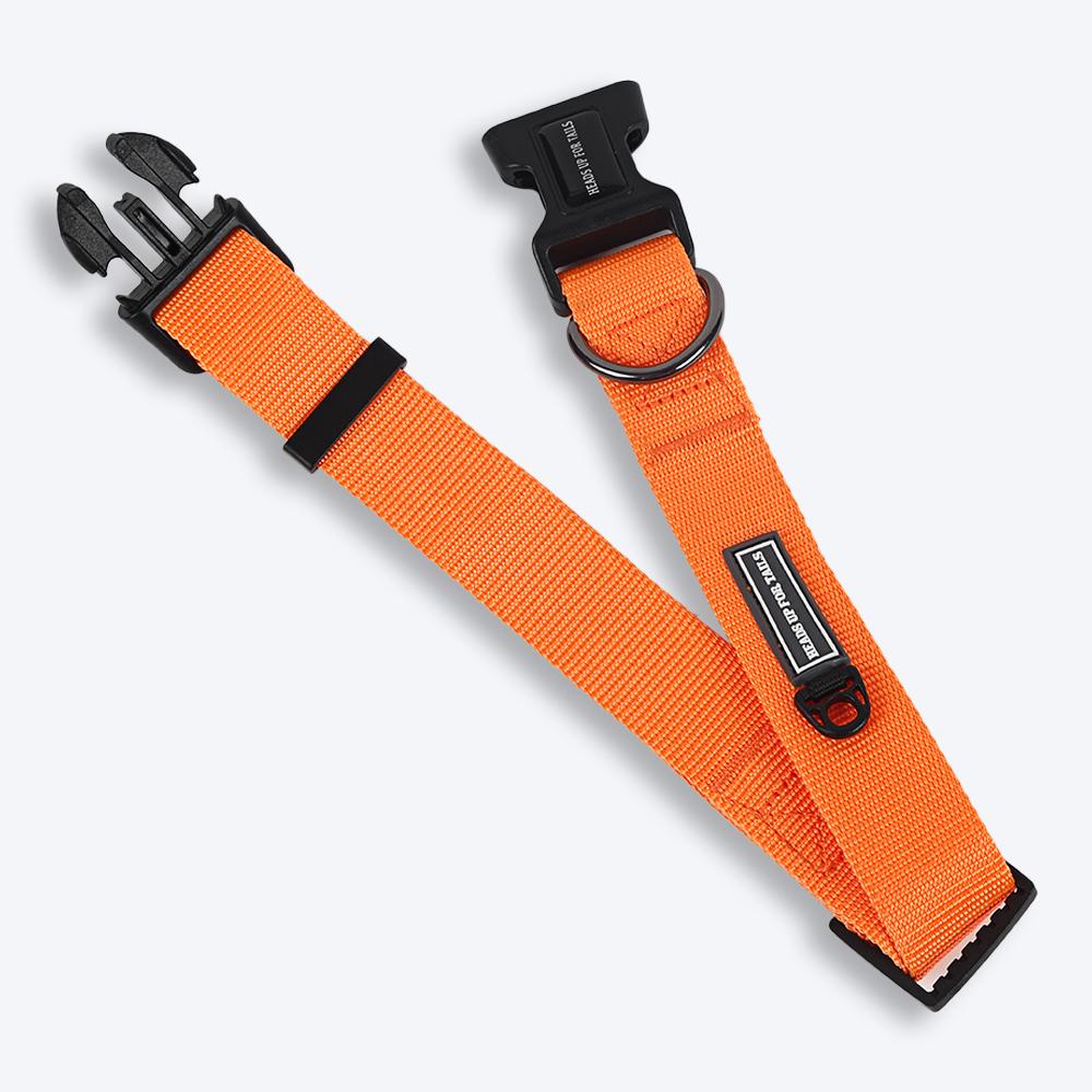 HUFT Essentials Nylon Dog Collar - Orange - XS-7