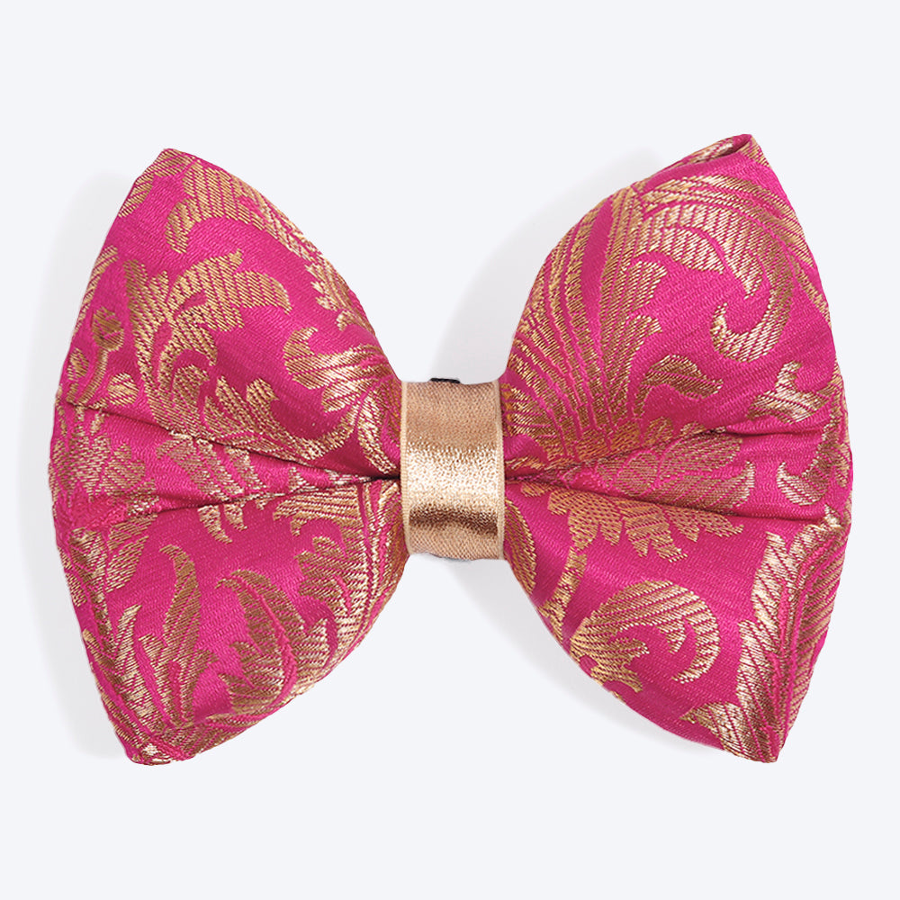 HUFT Festive Bow Tie For Dogs - Pink-3