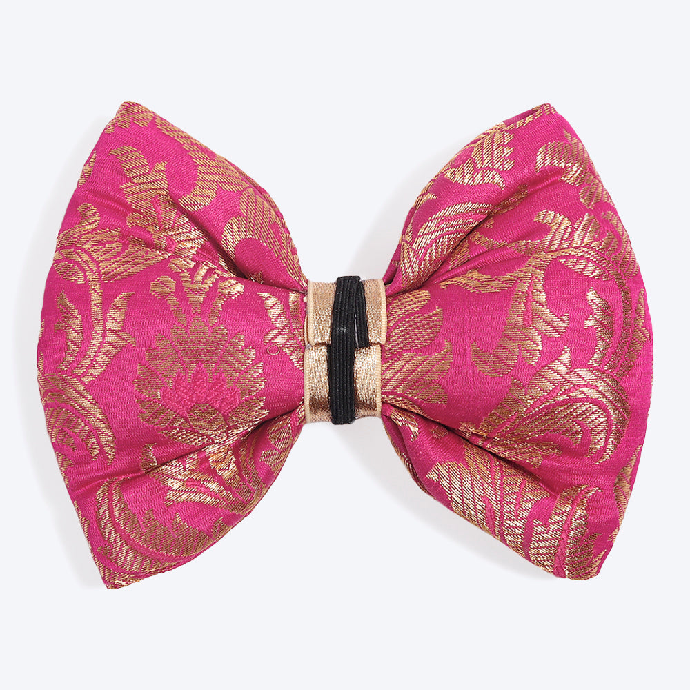 HUFT Festive Bow Tie For Dogs - Pink-4