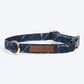 HUFT Indian Collective Fabric Collar For Dogs With Free Bow Tie - Indigo Dark Navy-4