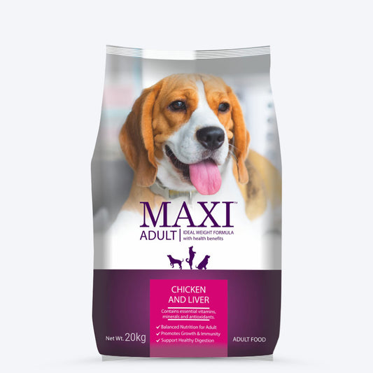 Maxi Chicken And Liver Adult Dry Dog Food - 20 kg - Heads Up For Tails