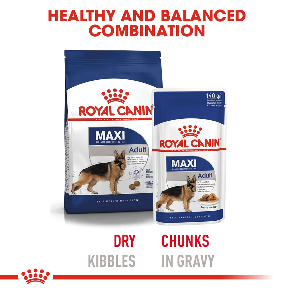 Royal Canin Maxi Adult Dog Wet Food - 140 g - Heads Up For Tails