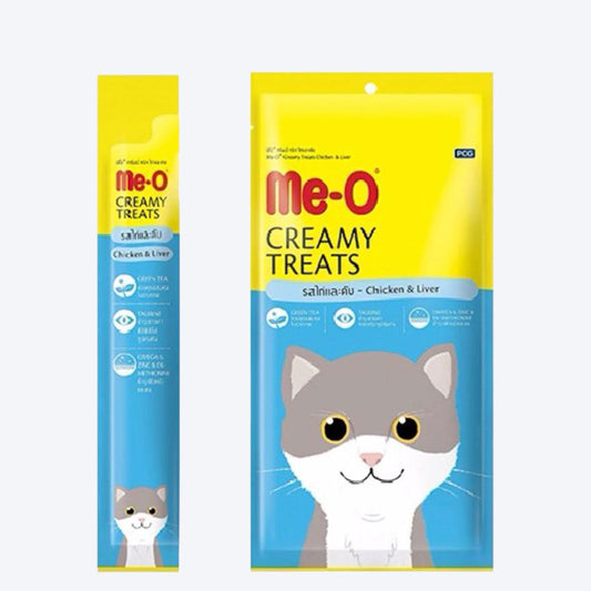 Me-O Creamy Cat Treats - Chicken & Liver - Pack of 20 (20 x 15 g)1