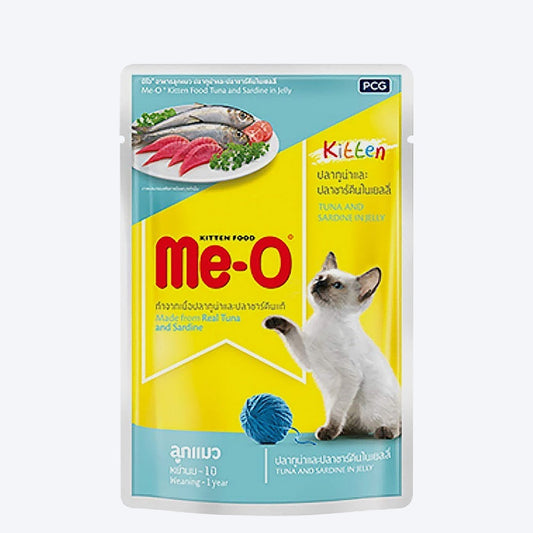 Me-O Tuna & Sardine Jelly Wet Kitten Food - 80 g1