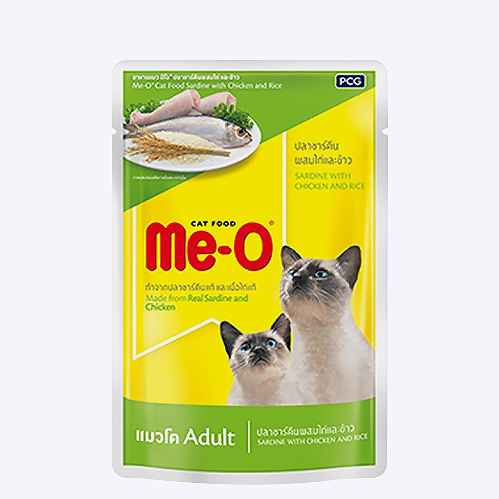 Me-O Wet Cat Food Sardine with Chicken &amp; Rice - 80 g packs