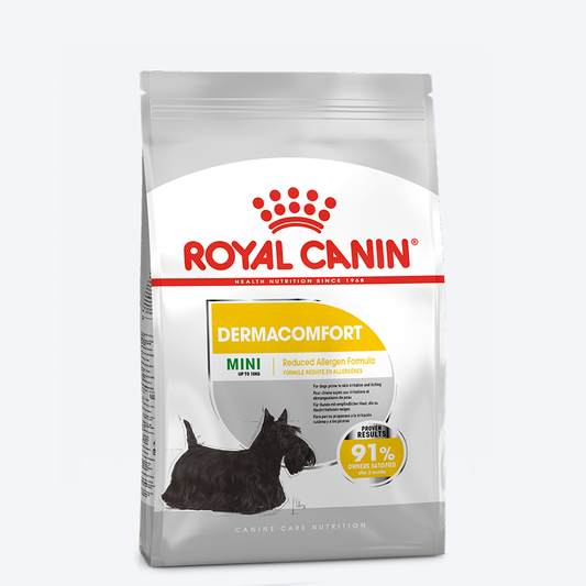 Royal Canin Dermacomfort Dry Dog Food (Mini upto 10 kg) - 1 kg - Heads Up For Tails