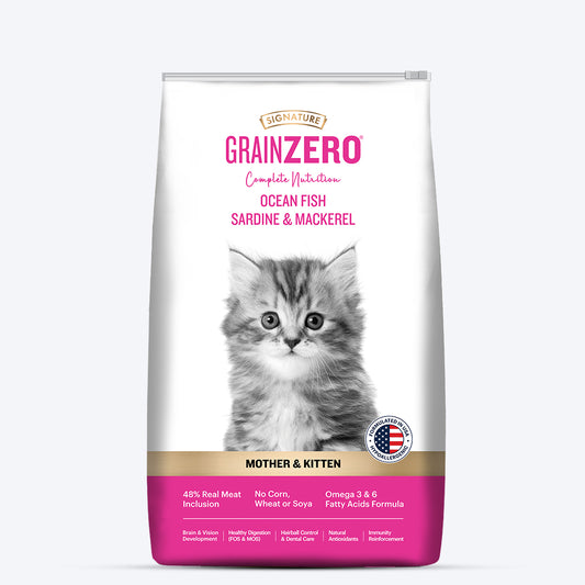 Signature Grain Zero Mother & Kitten Dry Food - All Breed Formula-1