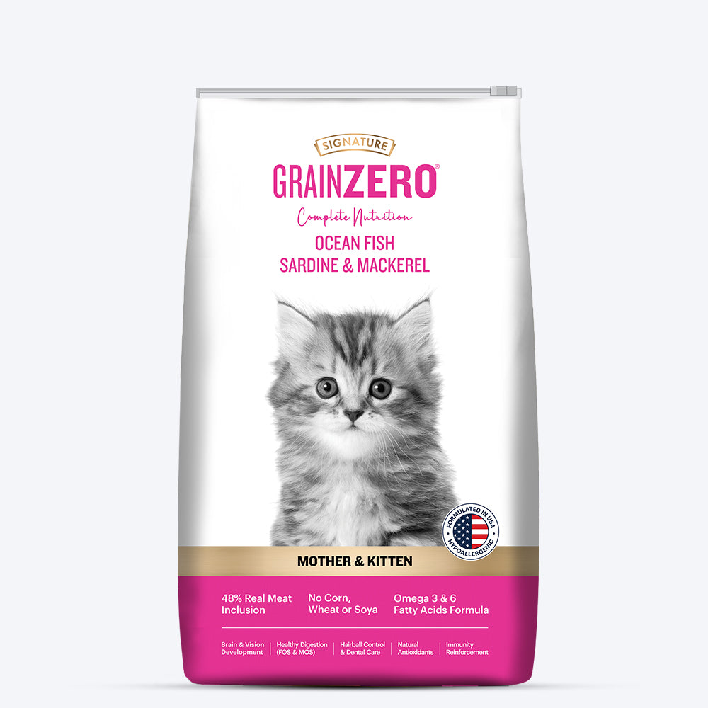 Signature Grain Zero Mother &amp; Kitten Dry Cat Food - All Breed Formula