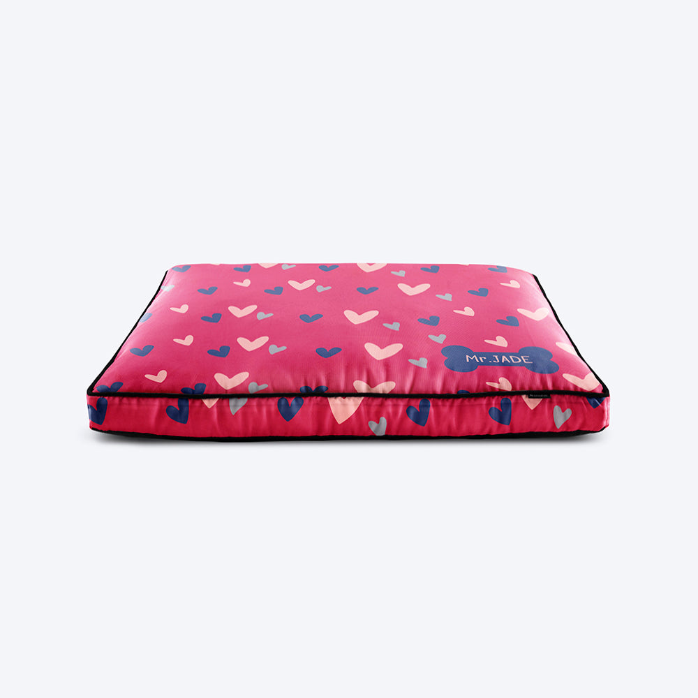 HUFT Personalised Puppy Love Dog Flat Bed, Customised Beds, Comfortable