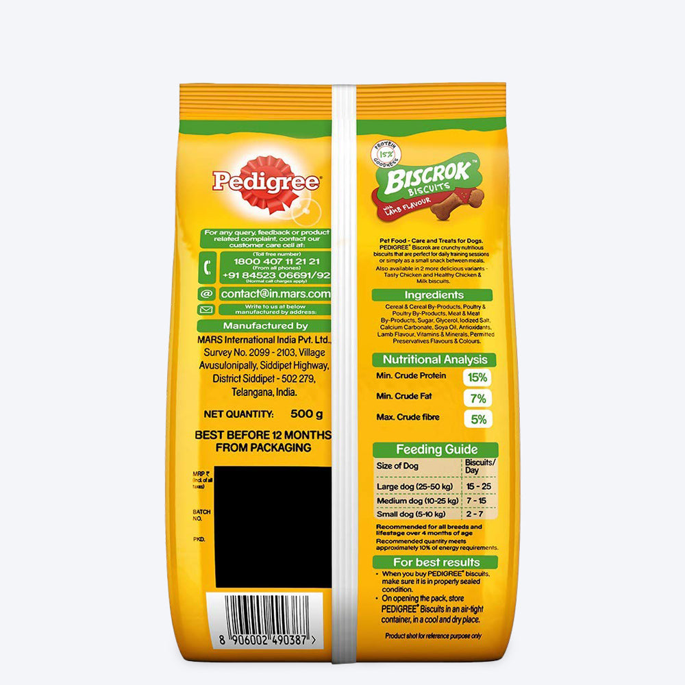 Pedigree Biscrok Biscuits for Dogs - Lamb Flavour - Heads Up For Tails