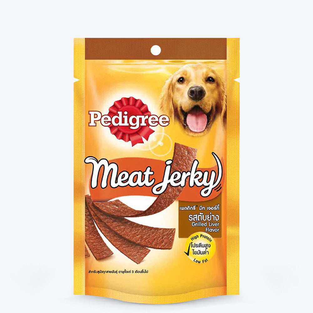 Pedigree Meat Jerky Adult Dog Treat - Grilled Liver (Pack Of 12)-1